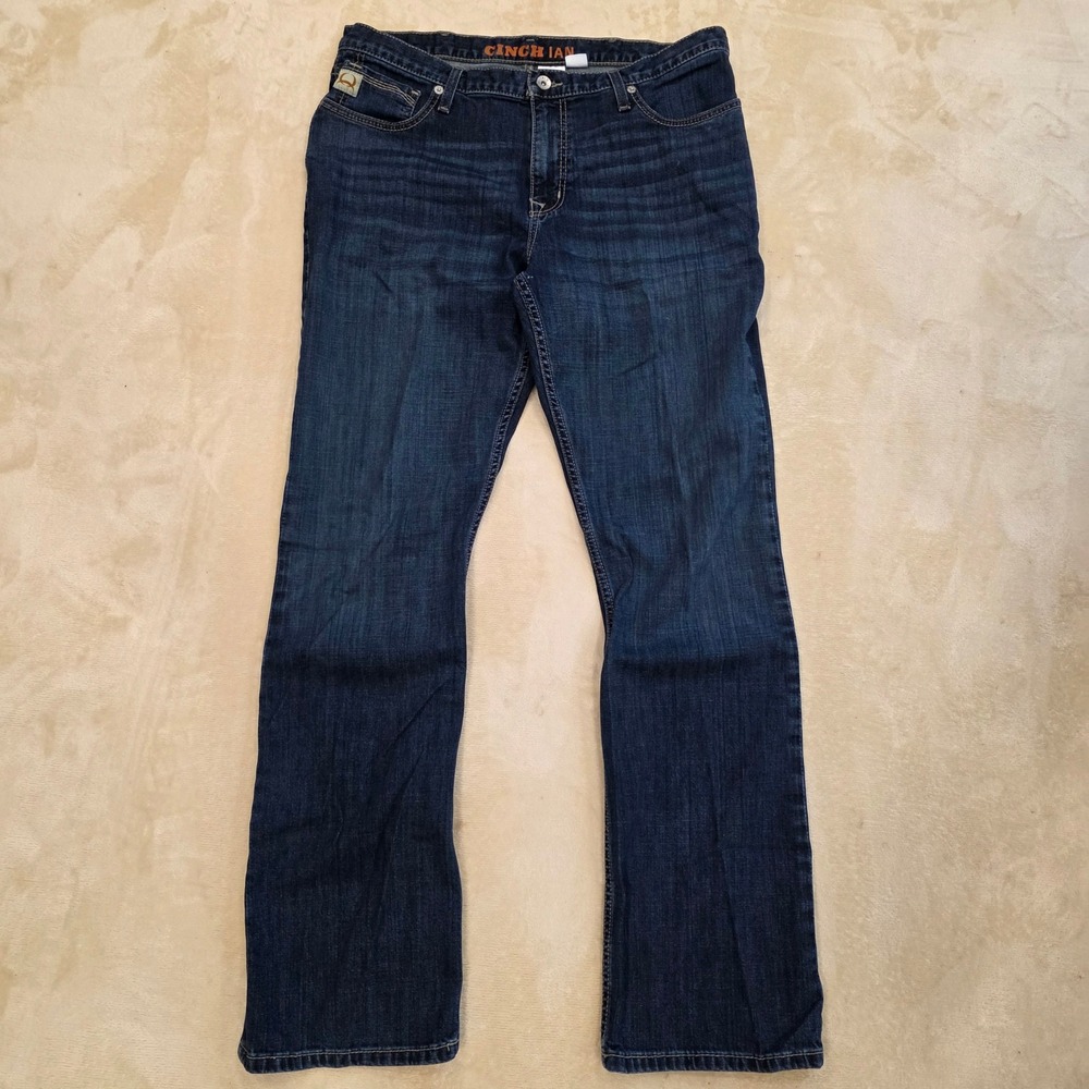 Cinch Ian Mens Jeans 36x34 Slim Fit Bootcut Performance Denim MB65436001